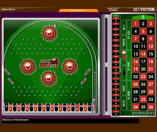 Pinball Roulette Main Screen