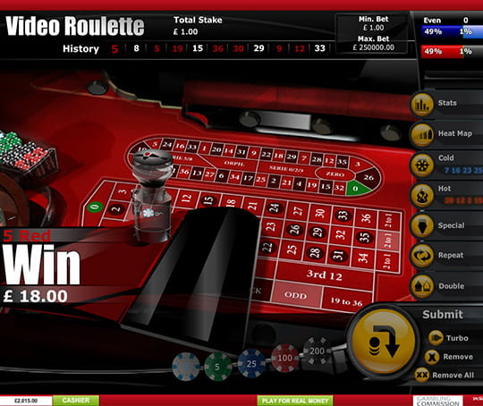 Video Roulette Play Mode