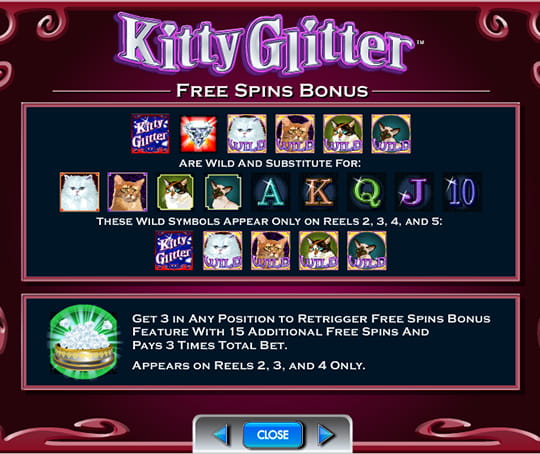 Kitty Glitter Boasts an Exciting Free Spins Bonus Feature