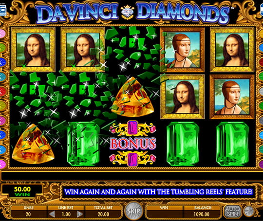 Da Vinci Diamonds – Tumbling Reels