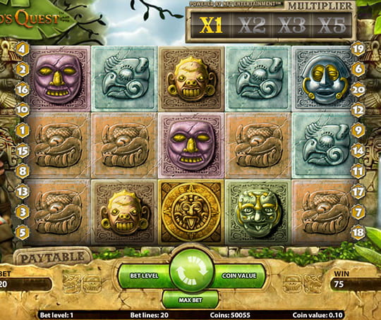 Main Screen of Gonzo’s Quest